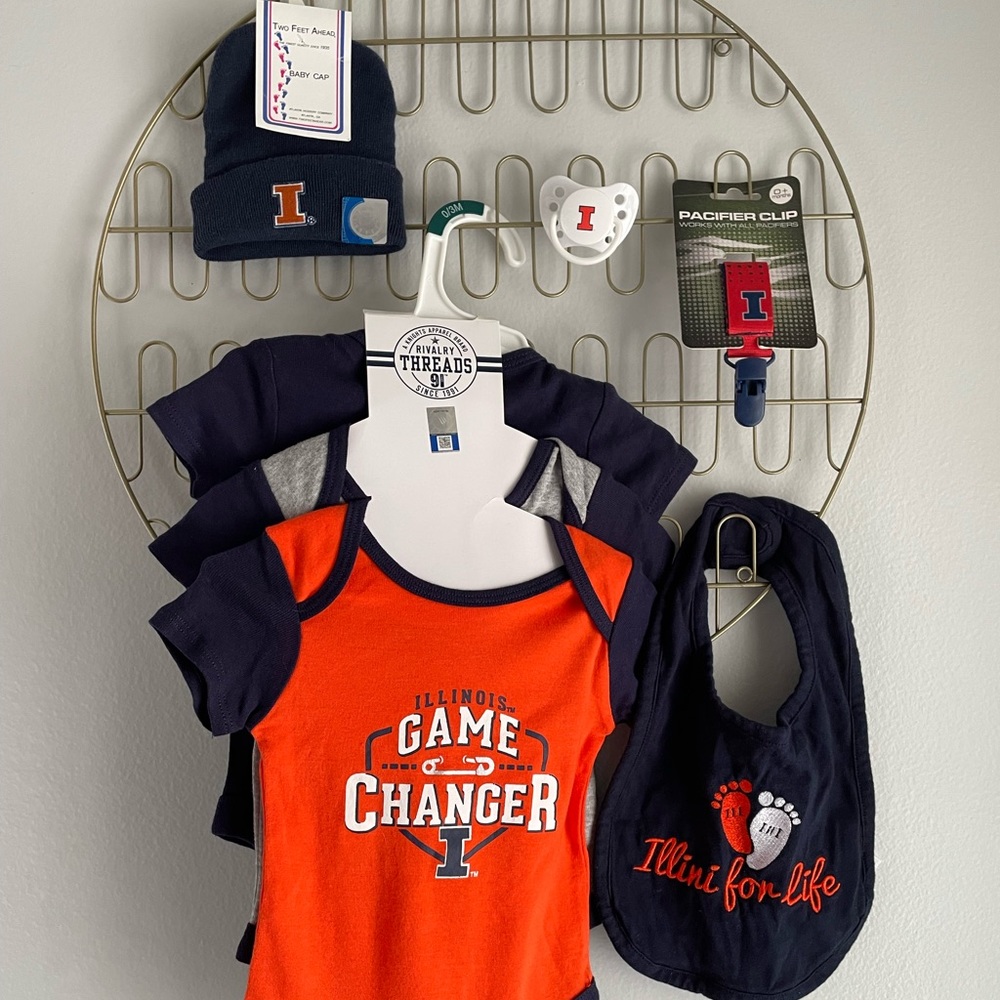 Illini baby gift set